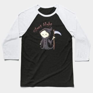 Silent Night Grim Reaper - Christmas Ghost Baseball T-Shirt